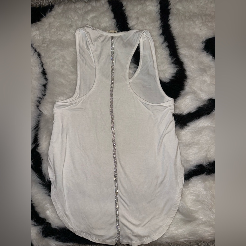 White racerback tank top